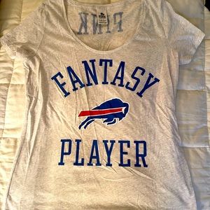 Victoria’s Secret Pink Buffalo Bills Fantasy Player short sleeve tee shirt top L